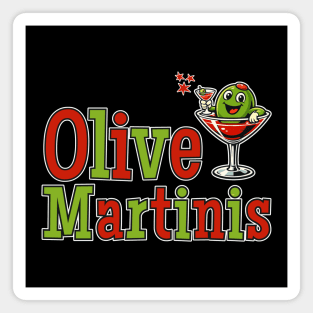 “Olive” Martinis – Retro Cocktail Pun Design Magnet